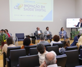 Lançamento do concurso de inovação digital em saúde digital (HuB). 01/04/2026 Foto: Beto Monteiro/Ascom GRE